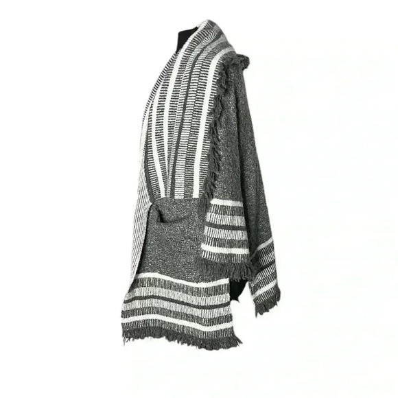 Anthropologie Saturday Sunday Knit Open Front Fringe Cardigan Size OSFM - Picture 3 of 10